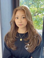 ブレンド 渋谷(BLend)&nbsp;ホワイトグレージュミニウルフデジタルパーマチェリーブラウン