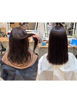 ”触れたくなる髪”へ。クセや広がりを抑えながら、驚くほど柔らかい艶髪へ導きます♪