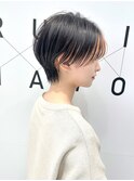 大人ショート/縮毛矯正/学割U24/ブルーカラー/くすみベージュ