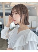 あご下2センチ外ハネ大人カジュアルボブ