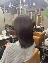 メノン 茨木店(Menon) くびれボブ×ラベンダーブラウンカラー
