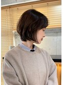 厚みのある重く見えないショートボブ_ショコラブラウン