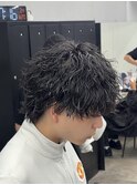 縦落ちパーマツイストスパイラルパーマ縦落ちウルフ