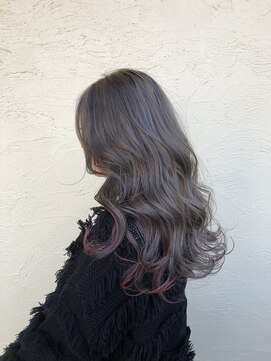 えぃじぇんぬヘア(Hair) グレーシルバーインナーピンク