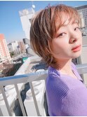 マニッシュショート美髪上品フレンチショートボブインナーカラー