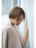 大人のシンプル前髪なしショート/センターパート◎30代40代50代