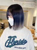 ネイビーとインナーホワイトアッシュ