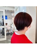 ブリーチなしピンク/フェミニンショート/20代/30代