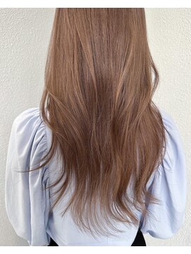 シェリア(Shelia) ことりベージュレイヤーロング_ベージュピンク_シルキーベージュ