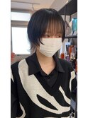 黒髪/グレーベージュ/レイヤーロング/前髪パーマ[鹿児島駅]