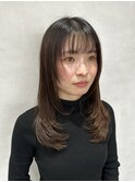 ロングセミロング韓国レイヤーワンカールミディアムレイヤー横浜