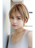 ミディアムレイヤー/大人可愛い/髪質改善/シースルーバング