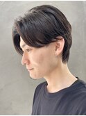 センターパートメンズパーマニュアンスパーマフェザーパーマ調布