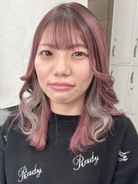 ベルヘアーデザイン 堺東(Belle hair Design)&nbsp;インナーカラーイヤリングカラーグレージュイルミナカラー堺東