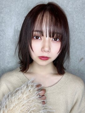 クーエフー(coo et fuu) シースルーバングレイヤーミディレイヤーカット透明感カラー