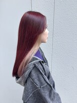 シュガー ヘアアンドネイル 仙台(SUGAR)&nbsp;チェリーレッド×インナーミルクティーベージュ♪