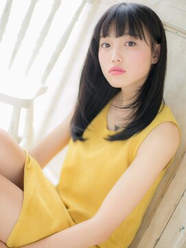 モッズ ヘア 福岡姪浜店(mod's hair) mod's姪浜/小顔ぱっつん前髪黒髪前下がり顔周りレイヤーロングj