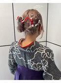 【ヘアセット×ミルクティーベージュ】#ヘアメイク#ヘアアレンジ