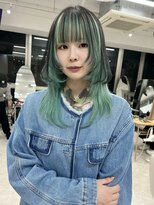 イェッカ(YECCA) アンブレラカラーでミントグリーン