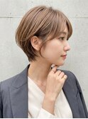 髪質改善縮毛矯正ダブルカラーハイライトショートカット30代40代
