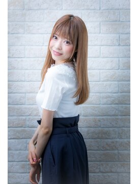 ヘアーアートシフォン 池袋西口店(Hair art chiffon) 切りっぱなしボブのマッシュベージュカラー無造作フェザーロング