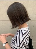 【 PRIOR 島田】切りっぱなしボブ グレージュブリーチ無し３