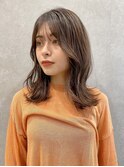 ほんのりピンクベージュ_透け感くびれヘア♪_レイヤーカット