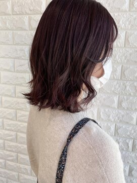 クイントネオリーブ 自由が丘正面口店(quint:neolive) 切りっぱなしボブ × red brown