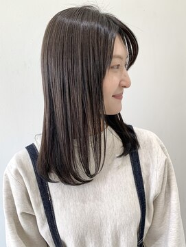 フォーク FOLK 【FOLK】お悩み解決ストレート☆ダークアッシュベージュ♪