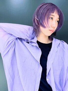 アイティーバイアルバム 下北沢店(IT by ALBUM) ウルフシャインバイオレット_ショコラベージュボブルフ_8764