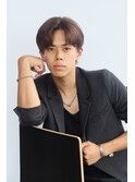 センターパート ナチュラル  刈り上げ