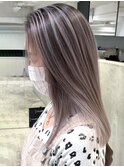 バレイヤージュロング_チェリーブラウンフェミニン_ba388071