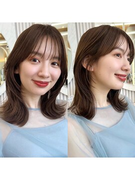 アフロートリノ(AFLOAT Leino) 小顔ヘルシーレイヤースタイル透明感カラー【修】20代30代40代