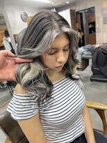 ラフ(LAFF) #バレイヤージュ#グレージュカラー#ボブウルフ#ココアベージュ