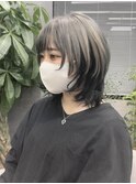 ホワイトアウターカラー×ウルフカット【福岡/博多】