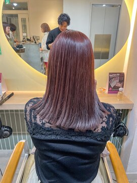 テトラ バイ ネオリーブ 横浜西口店(tetra by neolive) 横浜★ピンクブラウン艶髪トリートメントヘア