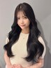 韓国小顔カット+髪質改善カラー+ケラスターゼ超音波トリートメント