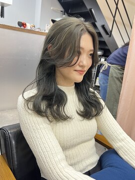 ヌープヘアーアイス(NUUP.hair ici) ブリーチなし透明感オリーブベージュ