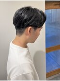 骨格に合わせたセンターパート