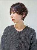 くびレイヤー美髪カーキベージュニュアンスカラー_ba498671