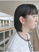 ワイドバングのボブ/ショートカット/ショートヘア/30代/40代