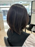 【白髪活かし】大人の透明感カラー こなれミディ イメチェン