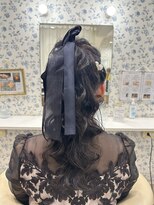 サクララ(Sakura la)&nbsp;/ポニーテールアレンジ/リボンヘア/参列ヘア/お呼ばれヘア