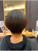 大人可愛いマッシュショートボブ