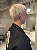 メンズベリーショートハイトーンブリーチブロンド袋町