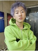 メンズハイトーン　スパイキーショート　シルバーカラー