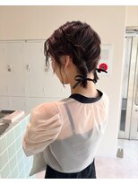 ネウィ 広島(newi)&nbsp;ヘアセット/ツインアレンジ/お呼ばれヘア/リボン/韓国