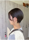 前髪なしショートボブ