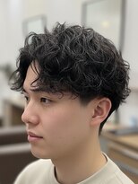 ルシード スタイル リコット(Lucido Style Ricotto)&nbsp;シャドウパーマメンズパーママッシュアップバングショート