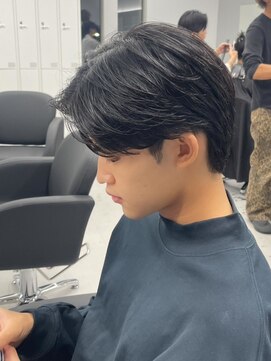 エルマーク 松山(L-MARK) マッシュヘア/黒髪/メンズカット/men's/フェザーパーマ